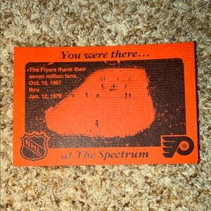 you were there... at the spectrum the flyers thank their seven million fans